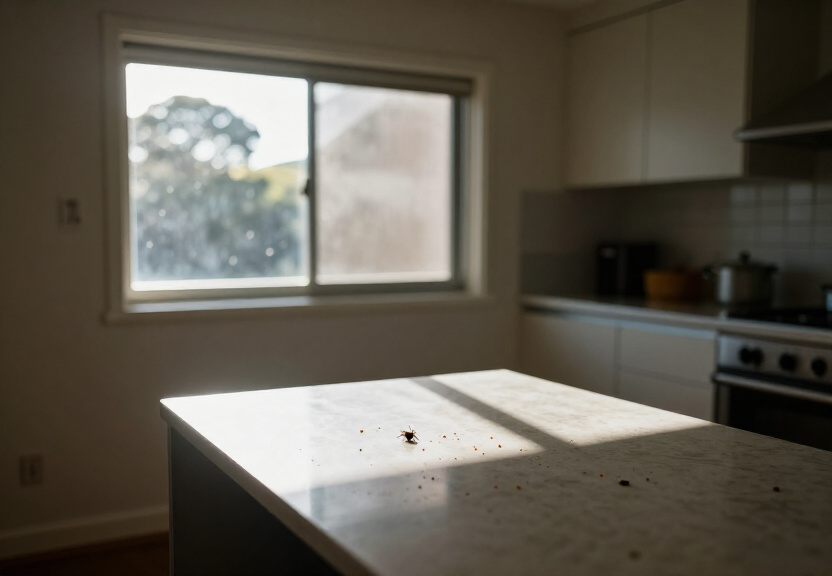 Cockroach activity in a Randwick wall cavity before treatment
